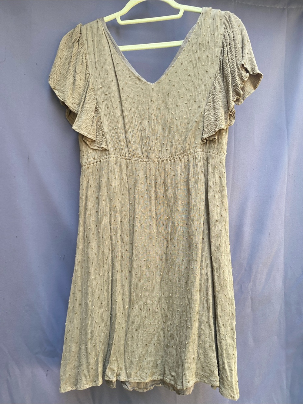 Flutter Sleeve Mini Dress green